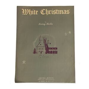 VTG White Christmas by Irving Berlin Music Company Sheet Music  Circa 1942